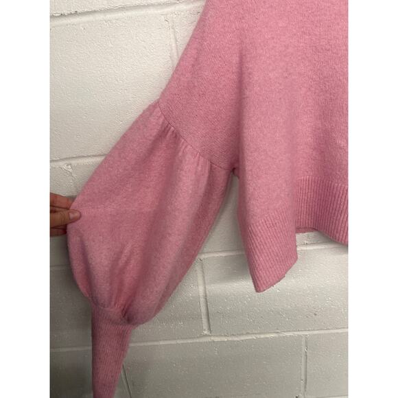 Baum Und Pferdgarten Sz Large Pink Coline Puff Sleeve Crewneck Pullover Sweater - Picture 6 of 6